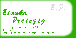 bianka preiszig business card